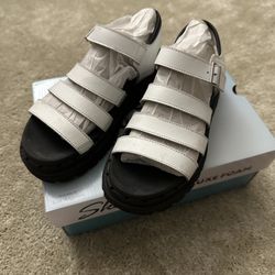 Skechers Jammin Poppin Luxe Foam Strappy Platform Sandal Size 6