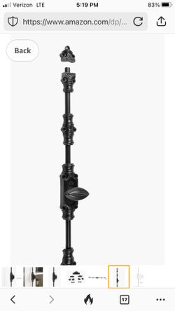 New 9 feet Iron Door Cremone Bolt, black