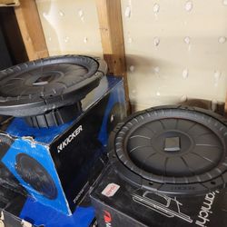 2 NEW 12" KICKER SHALLOW SUBS