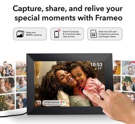 FRAMEO Digital Picture Frame,10.1" Digital Photo Frame WiFi with 32GB
