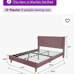 Full/double Purple Bed Frame 
