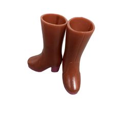 Vtg Barbie Doll Size Squishy Francie BOOTS - Brown