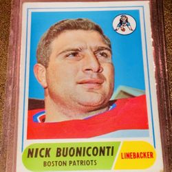 1968 Topps Nick Buoniconti Patriots 