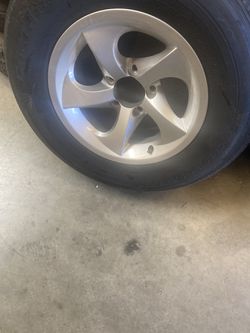 4x ST trailer tires ST 205-75-14 with 4x aluminum wheels $560