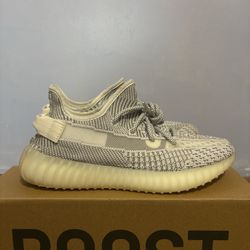 Yeezy 350, gray and white reflective