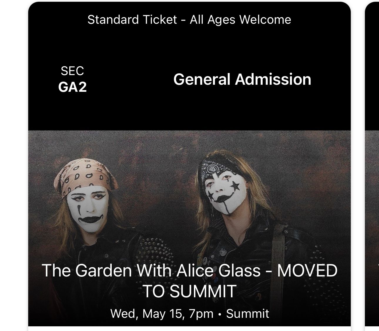 The Garden x Alice Glass (Crystal Castles) 2 tickets