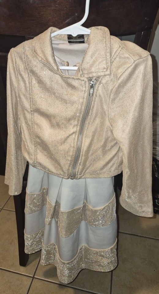 Gold Dress With Jacket 6X 