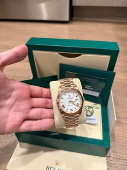Rolex Day Date Rose Gold Presidential White Dial