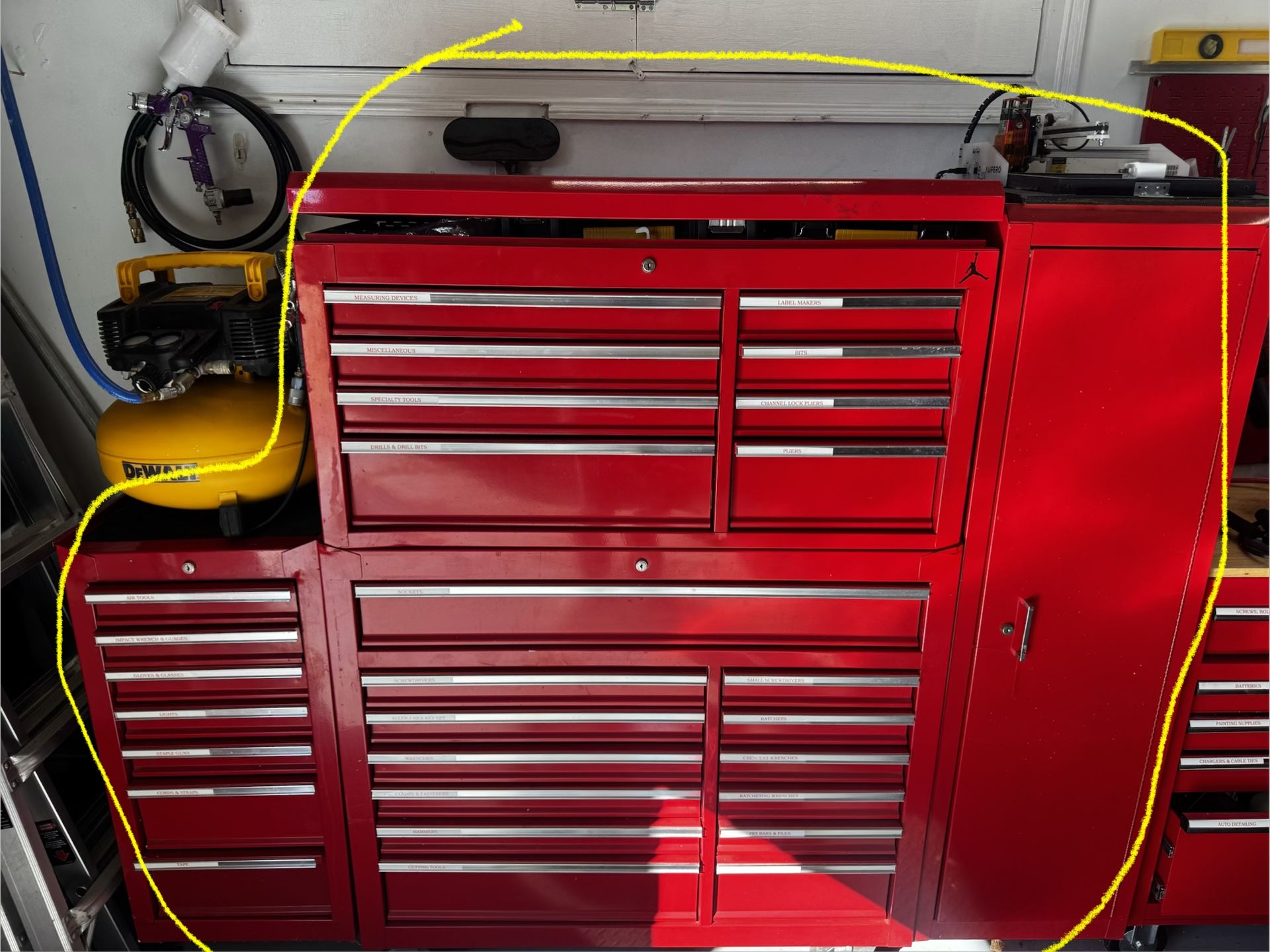 Heavy-Duty Red Tool Box Chest Combo - Excellent Condition