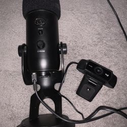Blue Yeti Microphone & Logitech Webcam