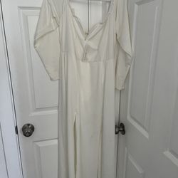 Women White Dress Size 2X 