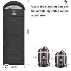New Ecoopro LW220 Sleeping Bag Adult