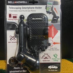 Bell Howell Telescoping Car Smartphone Holder Mount BH1100. 