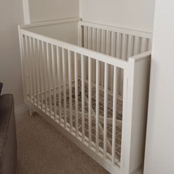 West Elm White Baby Crib 