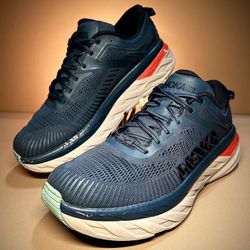 Hoka One One Bondi 7 Men's Size 10.5 Running Shoes Blue