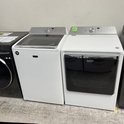 maytag bravos xl top load washer dryer set extra large capacity