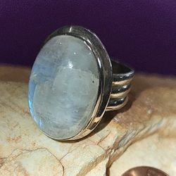 Moonstone/sterling Ring