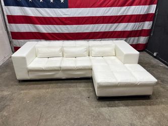 Delivery - Cierre White Italian Leather Chase Sectional Retails for $10,000