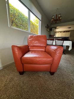 Leather reclining chair