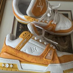 DESIGNER SNICKERS SHOES 10  41 Leather Cotton