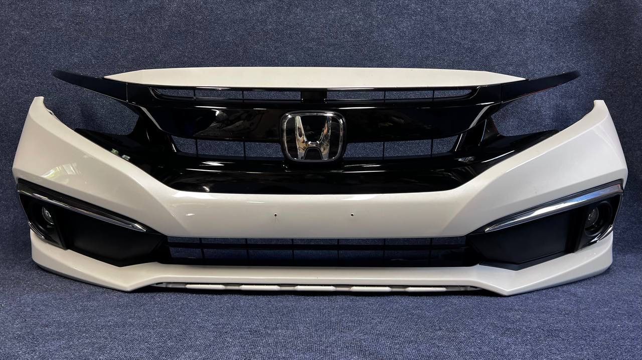 HONDA CIVIC WHITE PERL SEDAN FRONT BUMPER 2019 2020 2021 Color Code: NH-883P Platinum White Tricoat