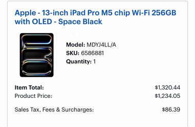 BRAND NEW —Apple - 13-inch iPad Pro M5 chip Wi-Fi 256GB with OLED - Space Black - $350 Apple Magic Keyboard - $199 Apple Pencil Pro