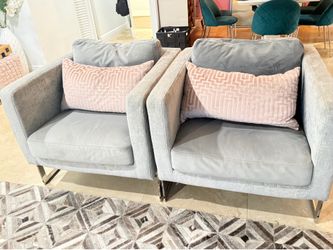 Set of 2 Modern Accent Chairs for Sale