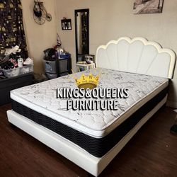 New Queen Bed Frame With Mattress 