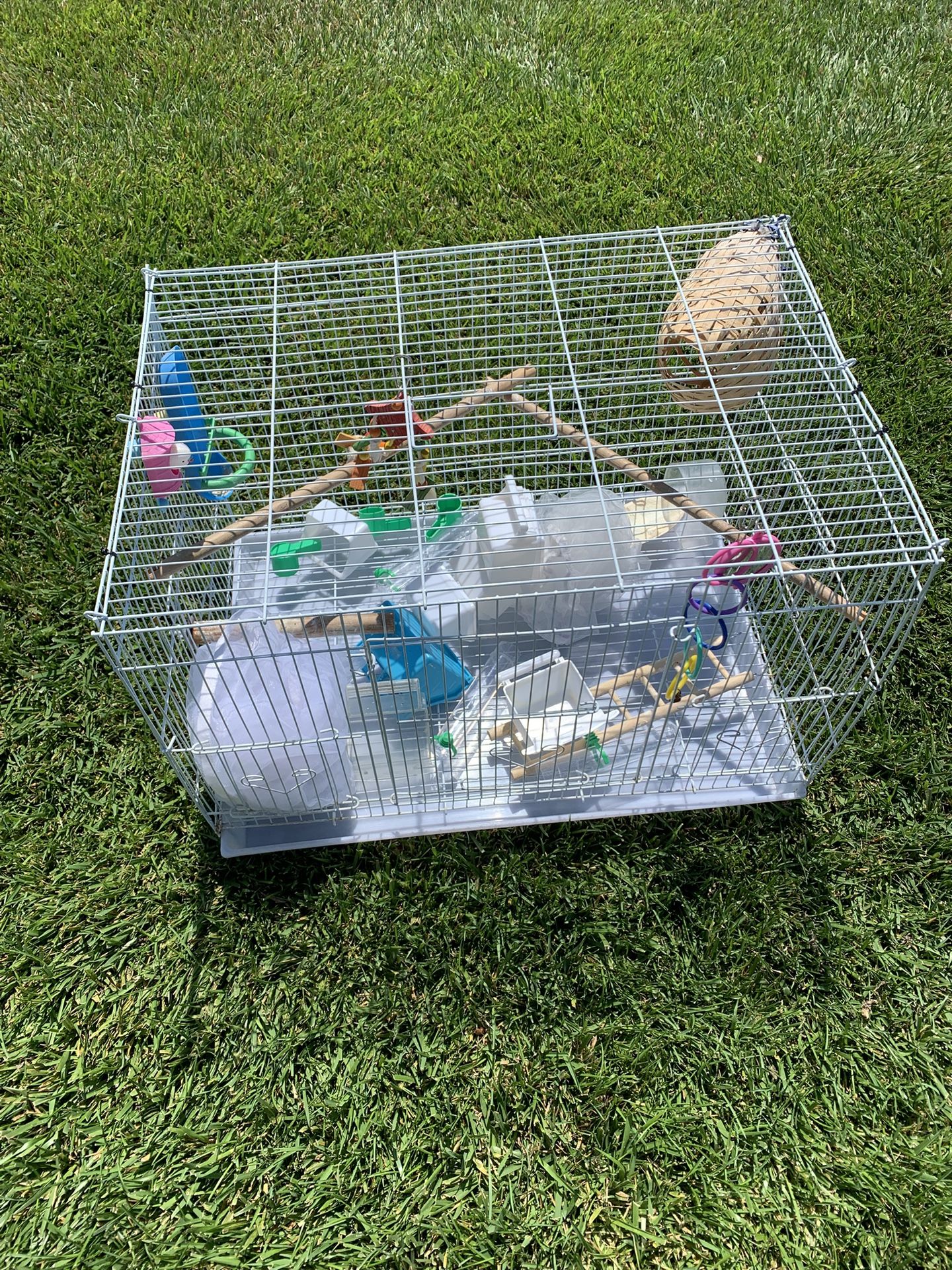 Bird Cage 23 Long 16 High. Comes With Everything In Picture 