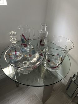 Glass Blown Crystal 5 Piece Set