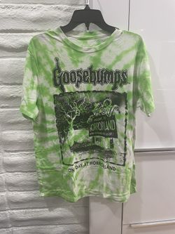 Rad Tie Dye Green Goosebumps Horrland Horror Tee Shirt