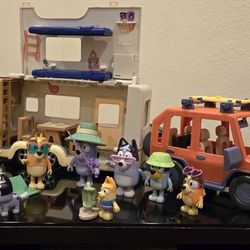 Bluey Camper, Campsite, Family & Friends