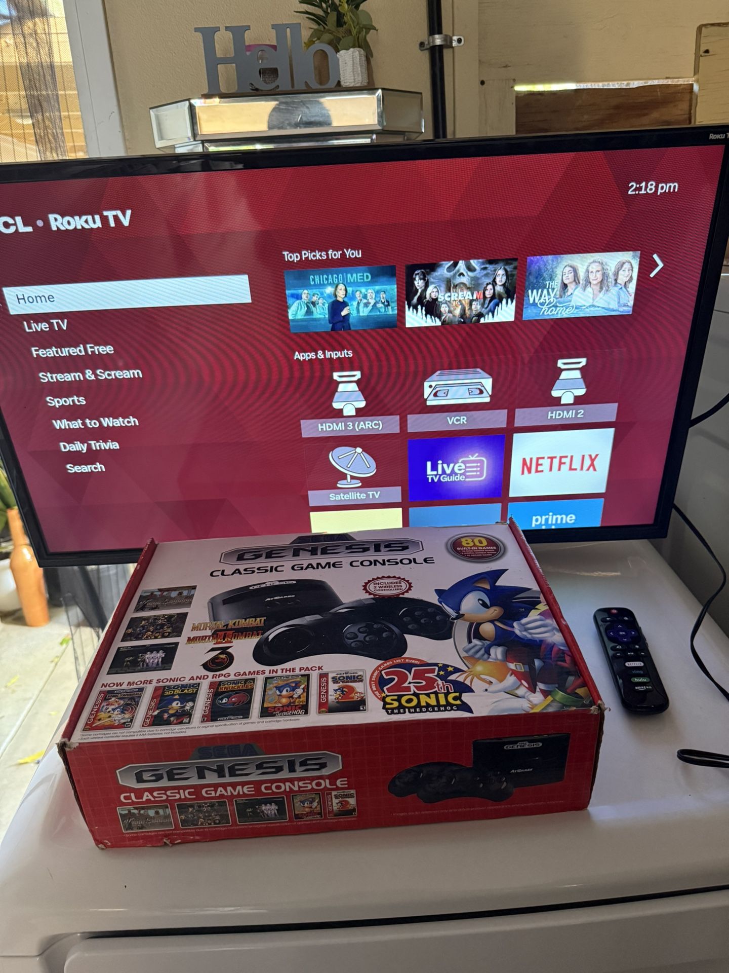 Atgames Sega Genesis Console With Roku Smart TV