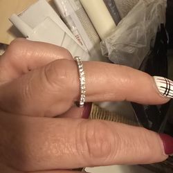 Diamond Band In White Gold