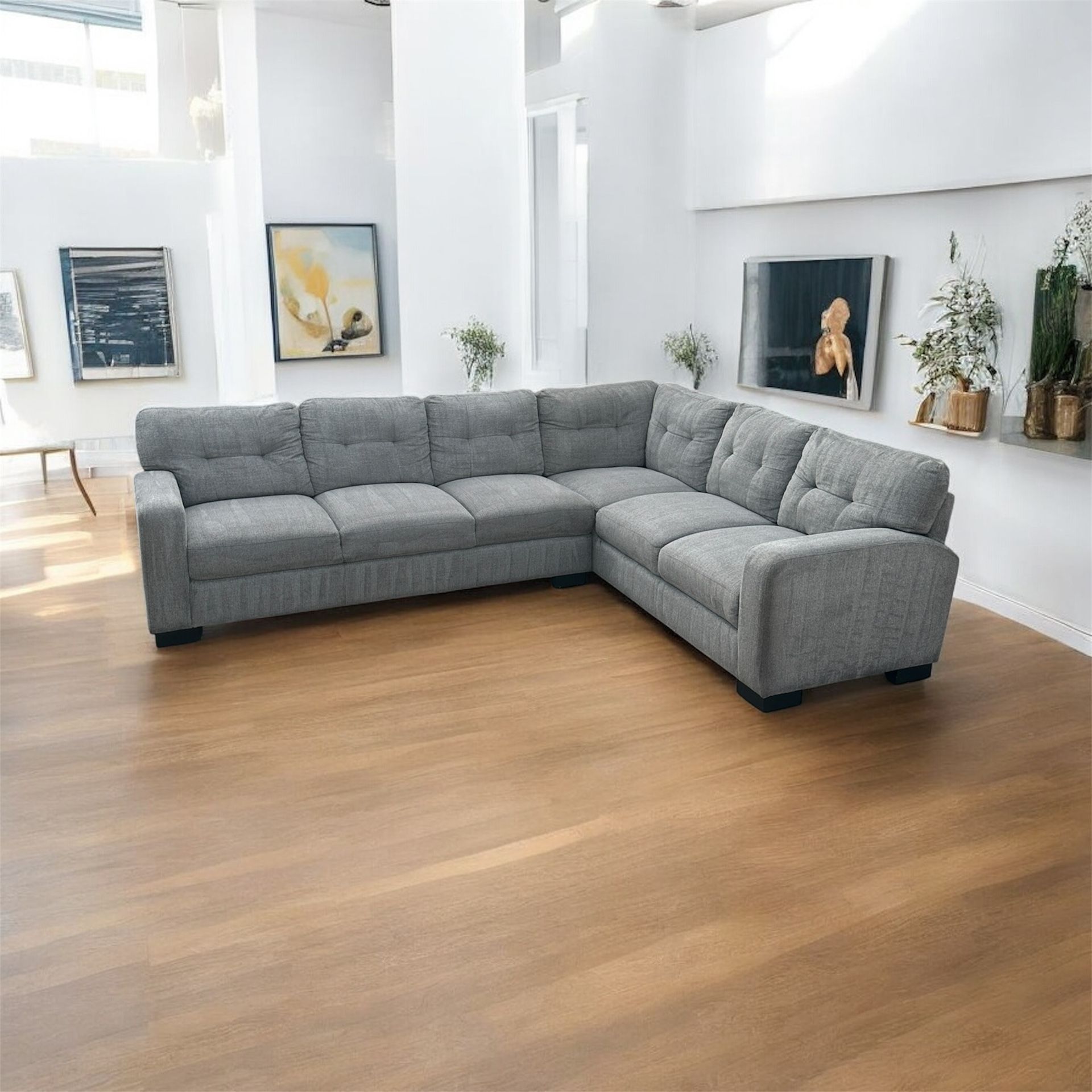 Free Delivery! Grey Sectional Couches