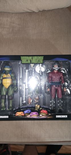 Neca Teenage Mutant Ninja Turtles Movie Leonardo And Shredder 2pk