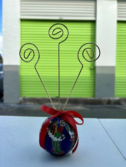 Christmas Ornament Decoration with 3 Photo/Card Holder