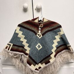 Newborn Kids Poncho Sweater 