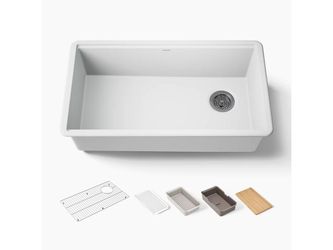 NEW! KOHLER 32-1/2-Inch Undermount Single-Bowl Workstation Kitchen Sink