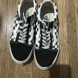 Vans Checkered platform Slip-On Shoes - Black and White