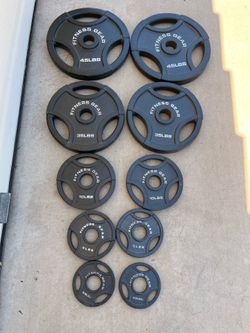 195lb Olympic weight plate set fitness gear