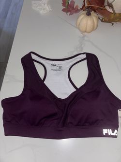 Fila Sports Bras In Grey And Purple