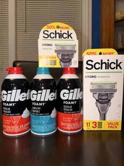 Gillette Foamy & Schick Hydro Sensitive Bundle