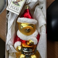 Disney Winnie The Pooh Glass Ornament 