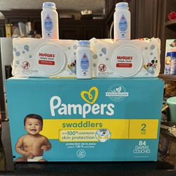 Pampers Diapers Size 2 Bundle With Wipes $35