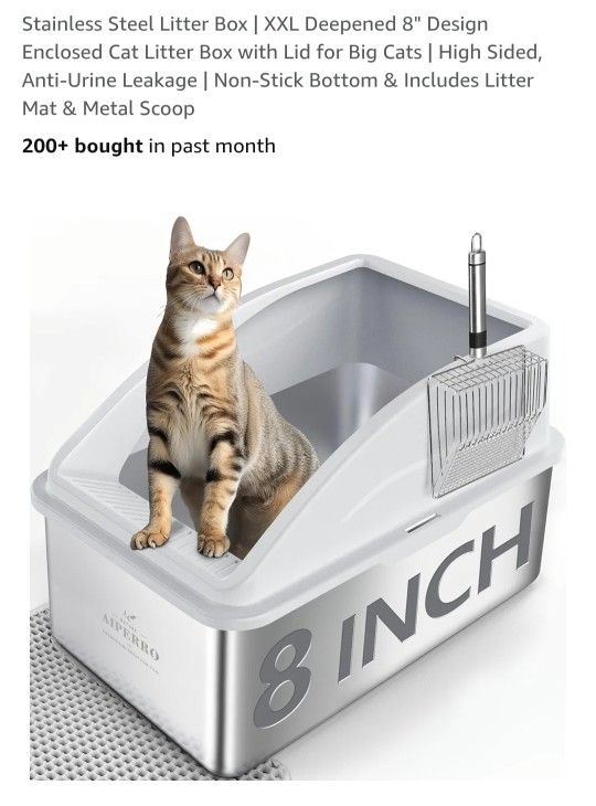 Stainless Steel Litter Box. XXL