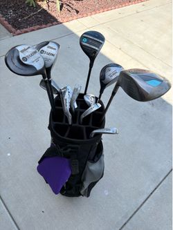 Complete Golf Club Set with PING Cart Bag (Cobra, Wilson, Odyssey)