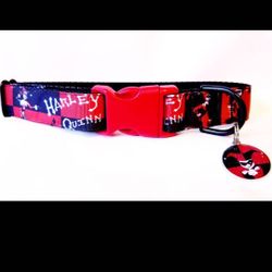 Harely Quinn Dog Collar Handmade