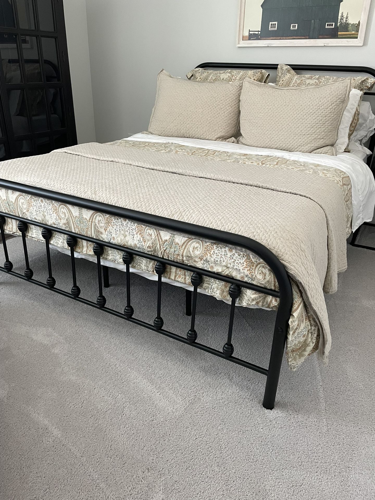 Bed with mattress