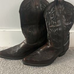 Laredo Men's Hawk Burnished Gold Leather Cowboy Boots 6862